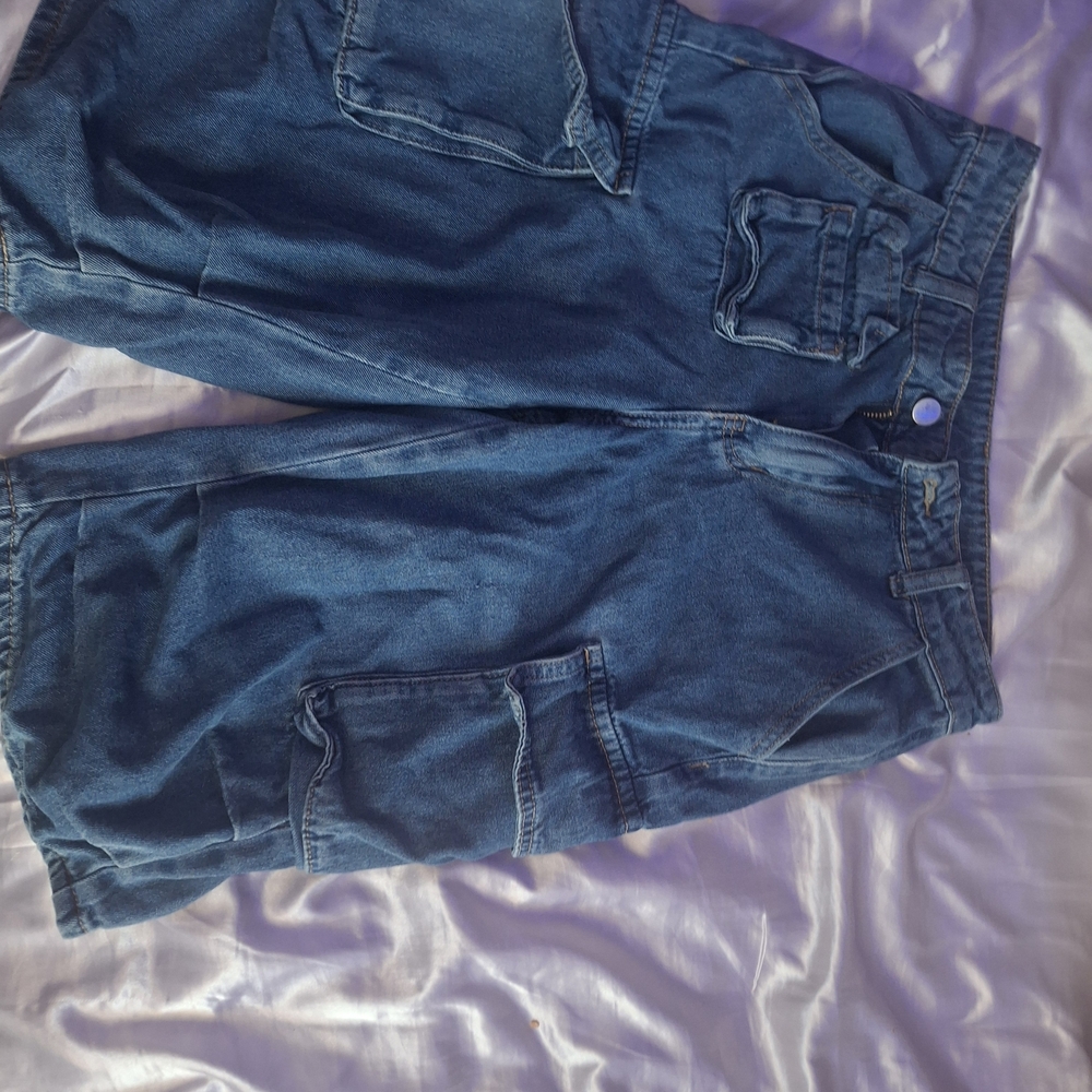 ROMWE Dark Blue Denim Jean Shorts